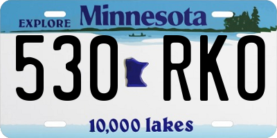 MN license plate 530RKO