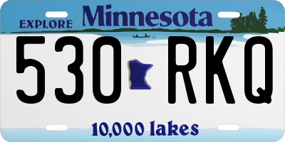 MN license plate 530RKQ