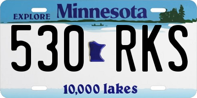 MN license plate 530RKS