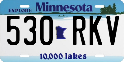 MN license plate 530RKV
