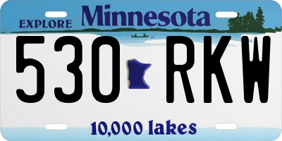 MN license plate 530RKW