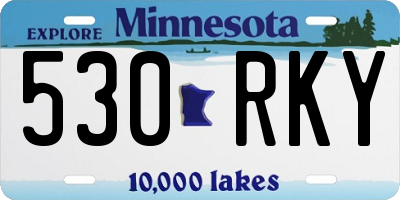 MN license plate 530RKY