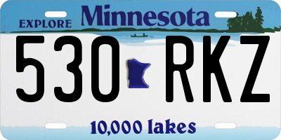 MN license plate 530RKZ
