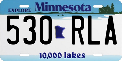MN license plate 530RLA