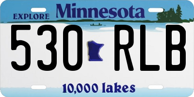 MN license plate 530RLB
