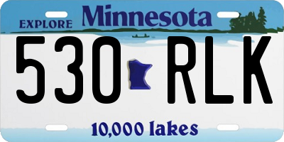 MN license plate 530RLK