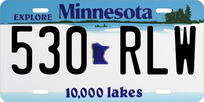 MN license plate 530RLW