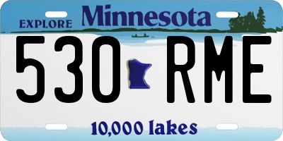 MN license plate 530RME