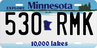 MN license plate 530RMK