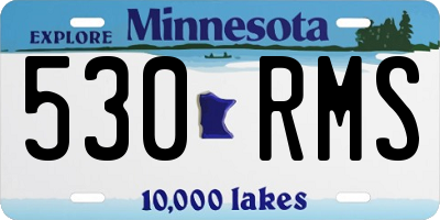 MN license plate 530RMS