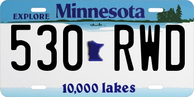 MN license plate 530RWD