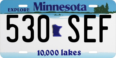MN license plate 530SEF