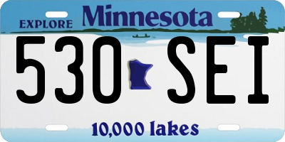 MN license plate 530SEI