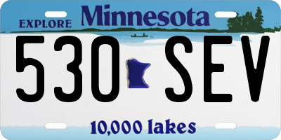 MN license plate 530SEV
