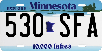 MN license plate 530SFA