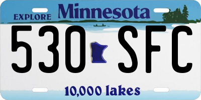 MN license plate 530SFC