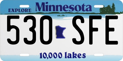 MN license plate 530SFE