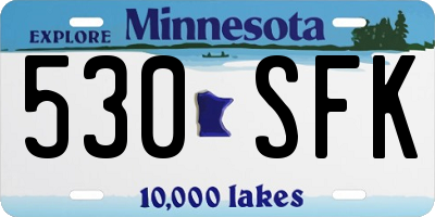 MN license plate 530SFK