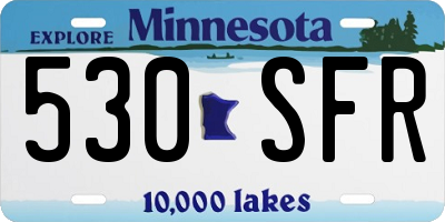 MN license plate 530SFR