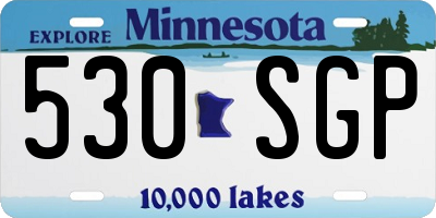 MN license plate 530SGP