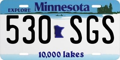 MN license plate 530SGS
