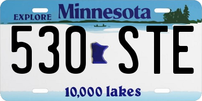 MN license plate 530STE