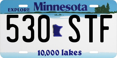 MN license plate 530STF