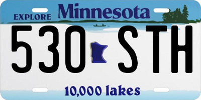 MN license plate 530STH