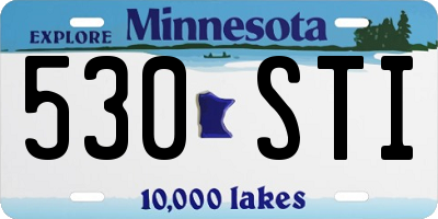 MN license plate 530STI