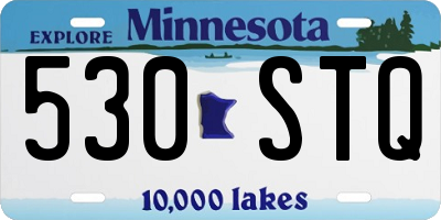 MN license plate 530STQ