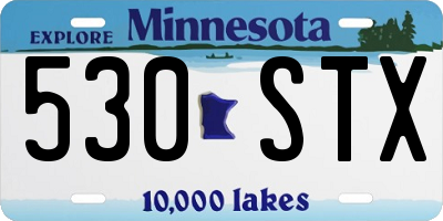 MN license plate 530STX