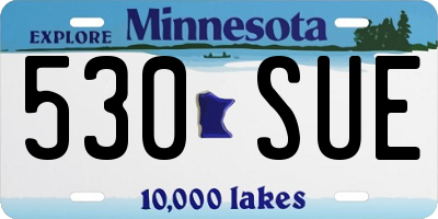 MN license plate 530SUE