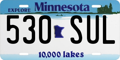 MN license plate 530SUL