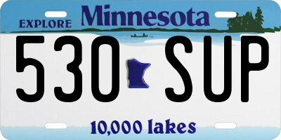MN license plate 530SUP