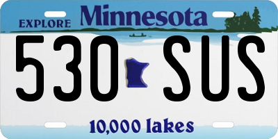 MN license plate 530SUS