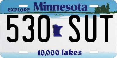 MN license plate 530SUT