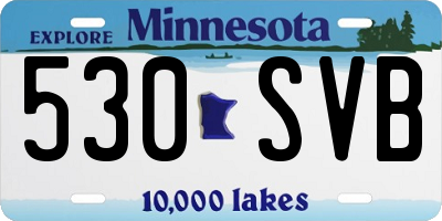 MN license plate 530SVB