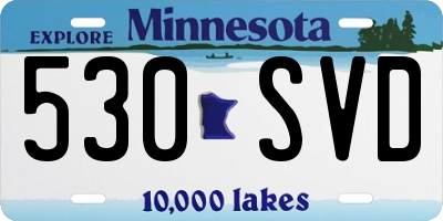 MN license plate 530SVD