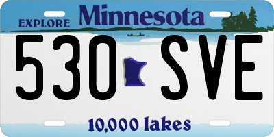 MN license plate 530SVE