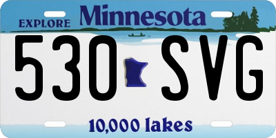 MN license plate 530SVG