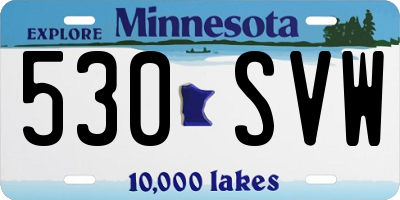 MN license plate 530SVW