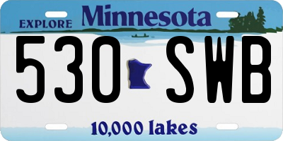 MN license plate 530SWB