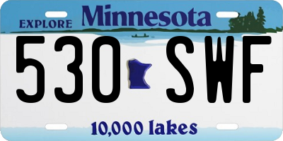 MN license plate 530SWF