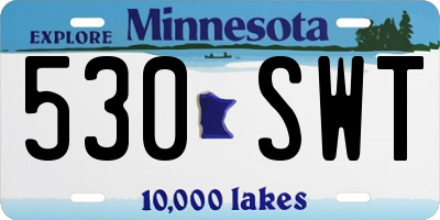 MN license plate 530SWT