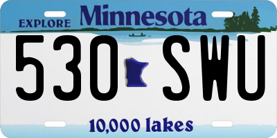 MN license plate 530SWU