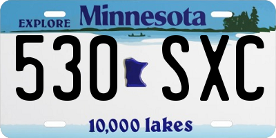 MN license plate 530SXC