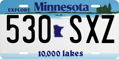 MN license plate 530SXZ