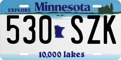 MN license plate 530SZK