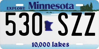 MN license plate 530SZZ