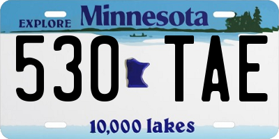 MN license plate 530TAE